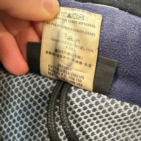 Patagonia Men's Vintage Ski Jacket Full Zip Hooded Waterproof Blue Large - Picture 4 of 14